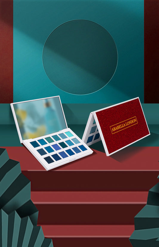 Arabella London 18 Shades Blue Eyeshadow Palette Vegan