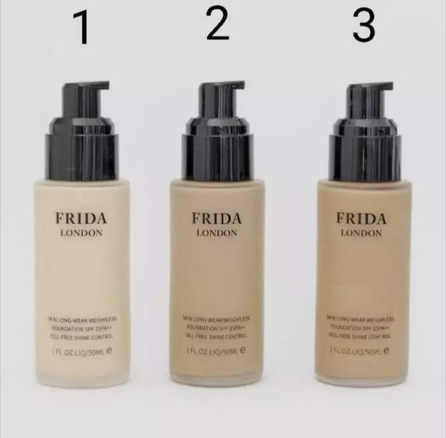 Frida London Foundation 50mL full coverage SPF