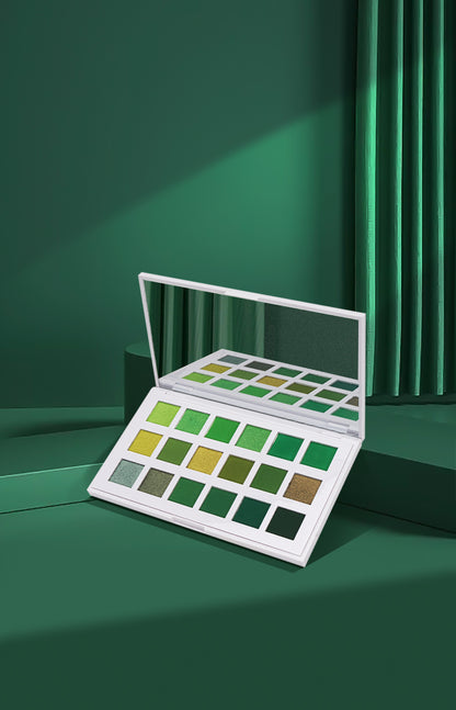 Arabella London 18 shades Green Eyeshadow Palette Vegan