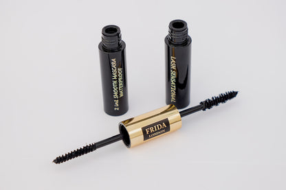 Frida London Mascara With Dual Brushes Waterproof LONG CURLING Vegan