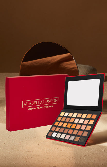 Arabellla London 40 Shades Brown Nude Eyeshadow Palette Vegan